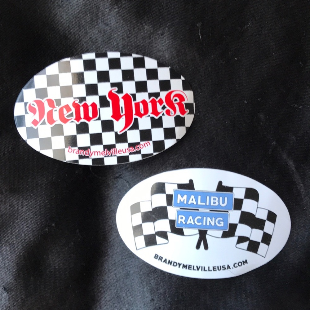 Checked sticker set